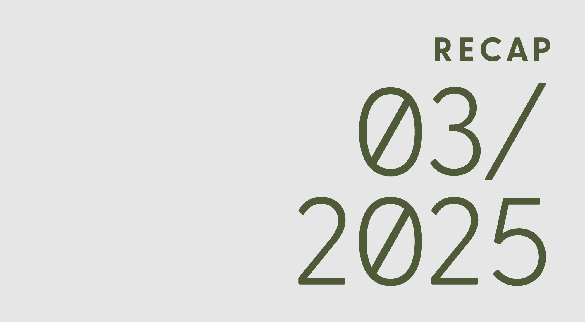 Recap 03/2025